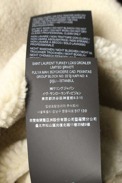 SAINT LAURENT PARIS Faux Shearling Puffer Down Multi Size S