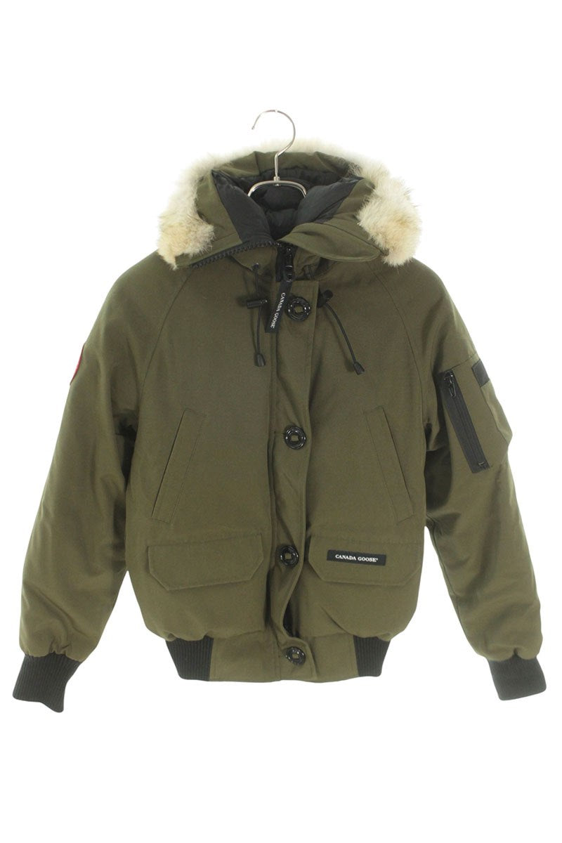 Canada Goose Fur Hooded Down Jacket Green Size XS