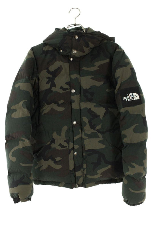 The North Face Camo Hooded Down Jacket Green Size L