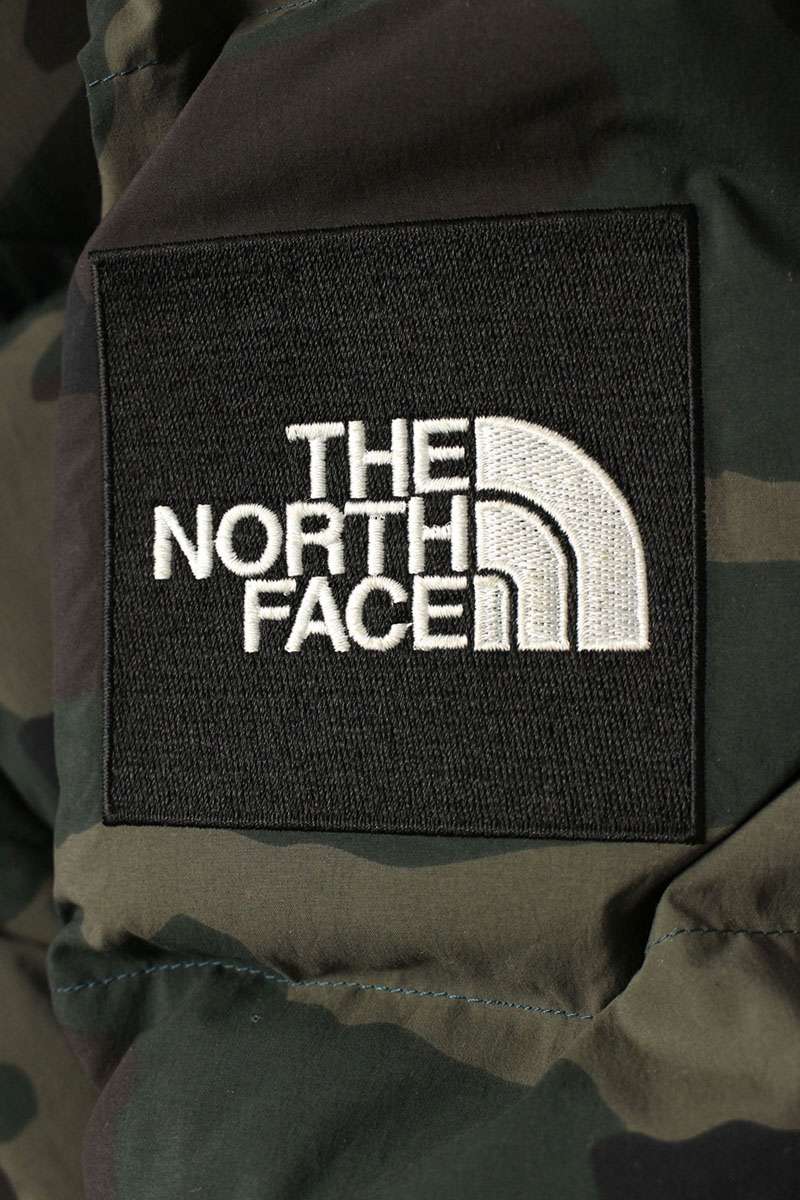 The North Face Camo Hooded Down Jacket Green Size L