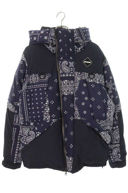 F.C.R.B All-Over Print Down Jacket Blue Size M