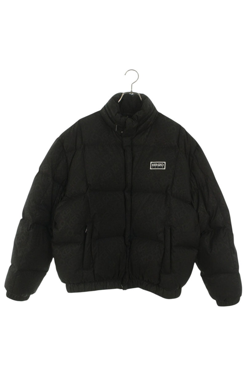 Kenzo Logo All-Over Print Fur Down Jacket Black Size M