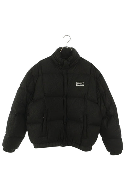 Kenzo Logo All-Over Print Fur Down Jacket Black Size M