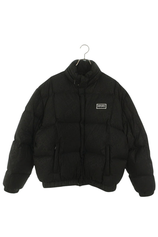 Kenzo Logo All-Over Print Fur Down Jacket Black Size M