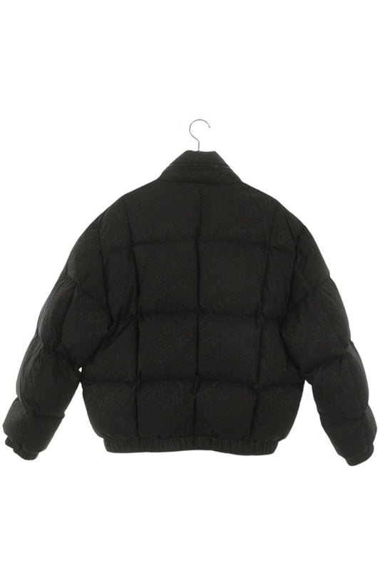 Kenzo Logo All-Over Print Fur Down Jacket Black Size M