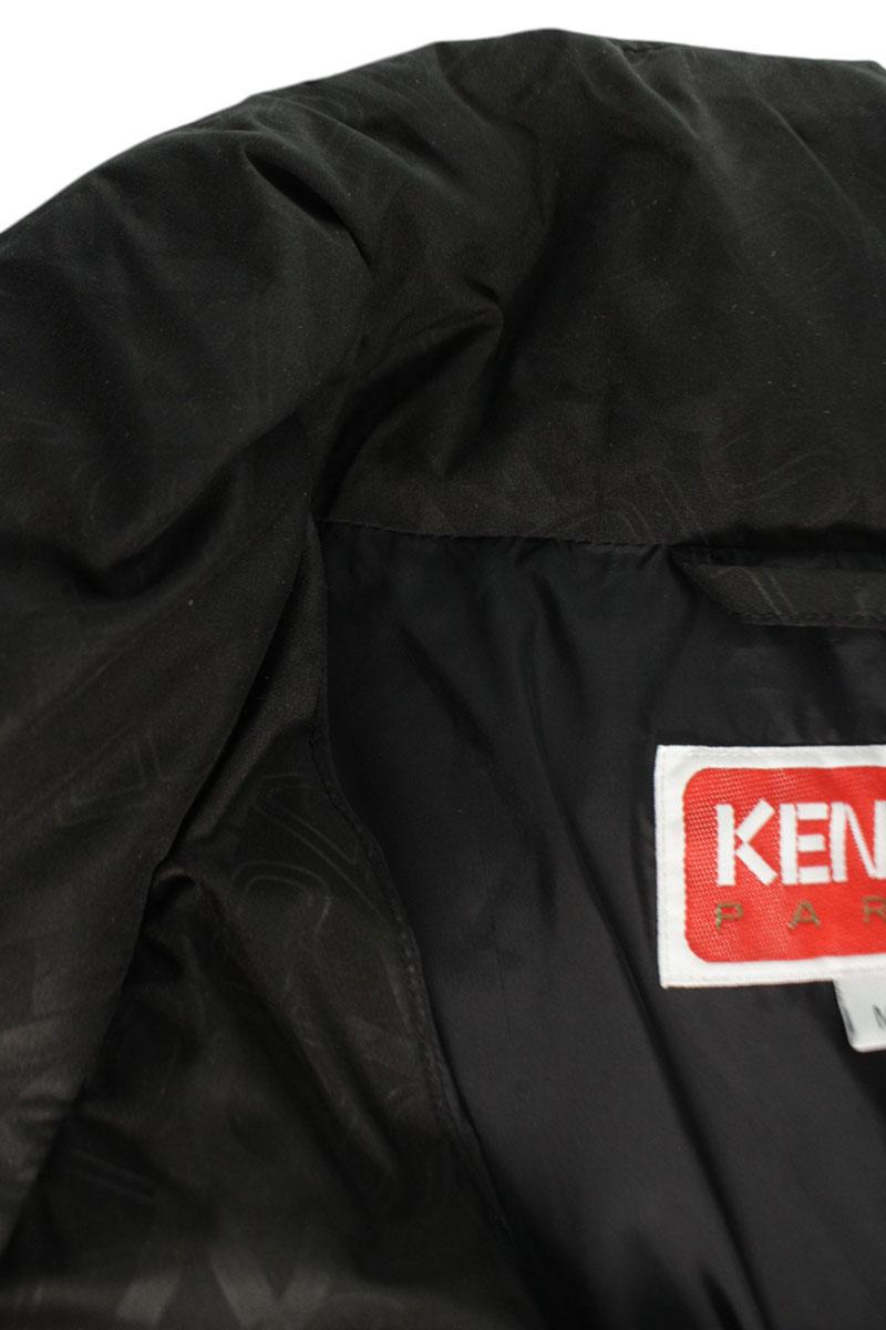 Kenzo Logo All-Over Print Fur Down Jacket Black Size M