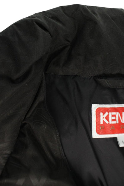 Kenzo Logo All-Over Print Fur Down Jacket Black Size M