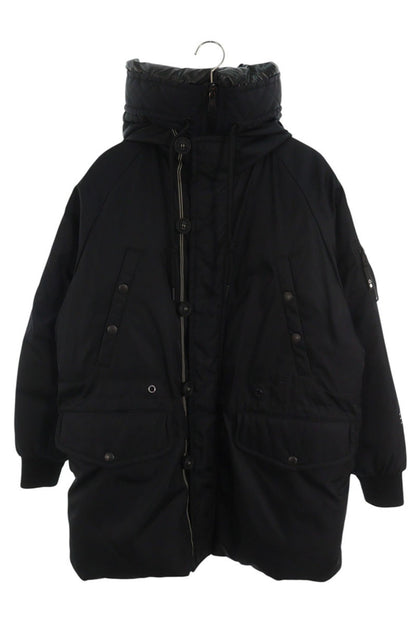 Moncler Genius Back Print Long Down Jacket Black Size XS