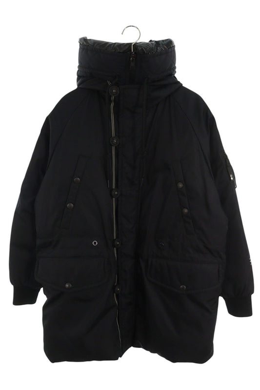 Moncler Genius Back Print Long Down Jacket Black Size XS