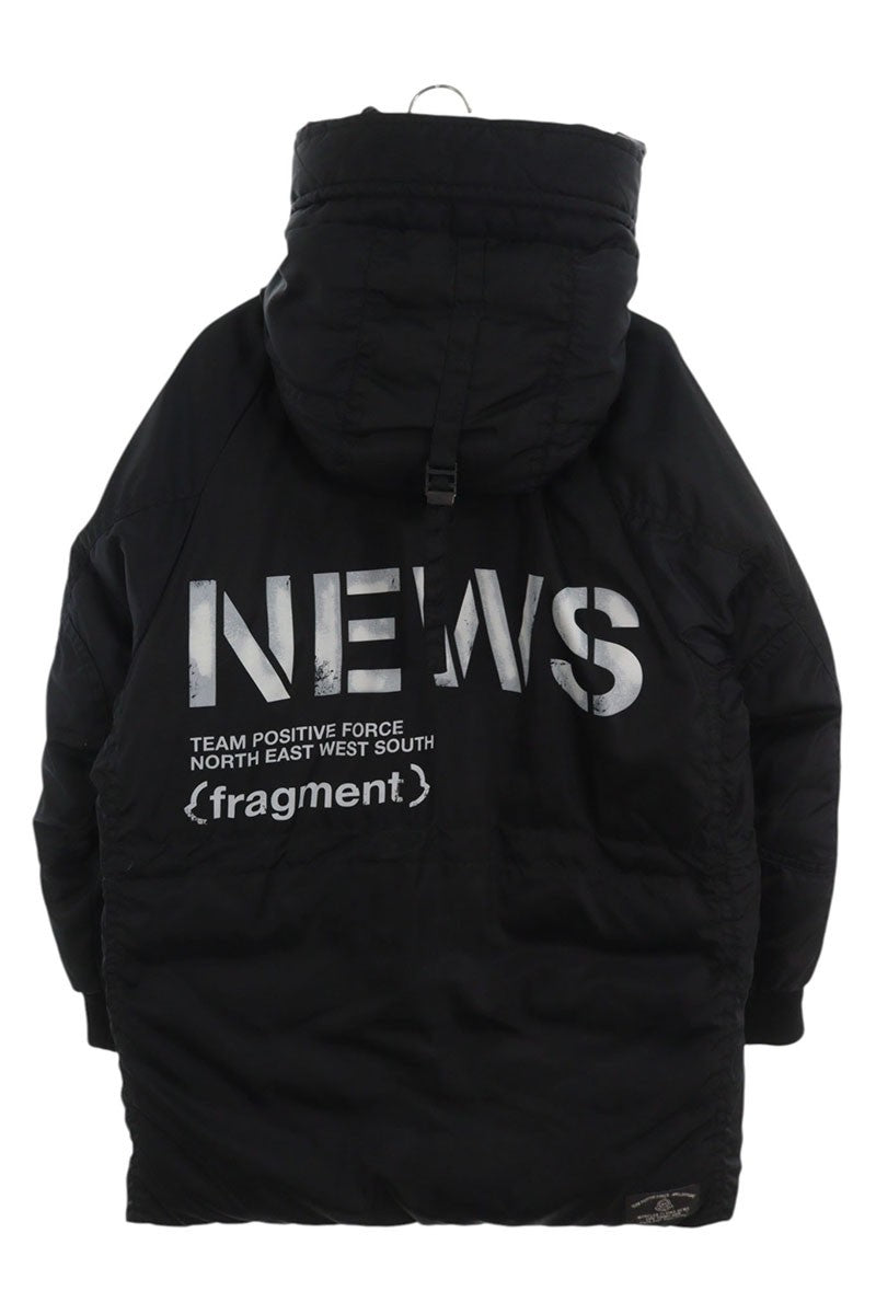 Moncler Genius Back Print Long Down Jacket Black Size XS
