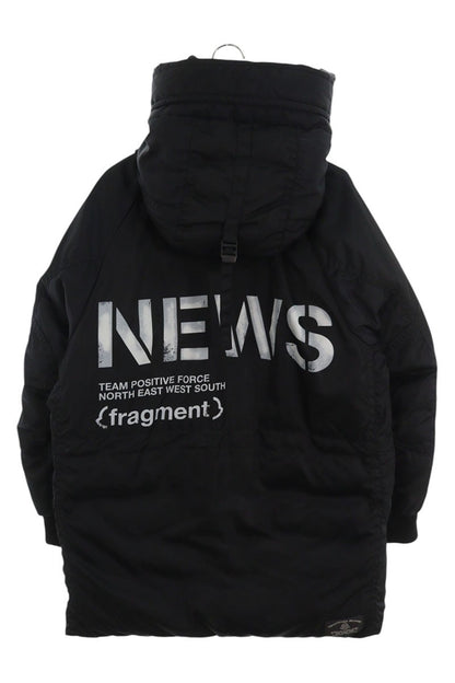 Moncler Genius Back Print Long Down Jacket Black Size XS