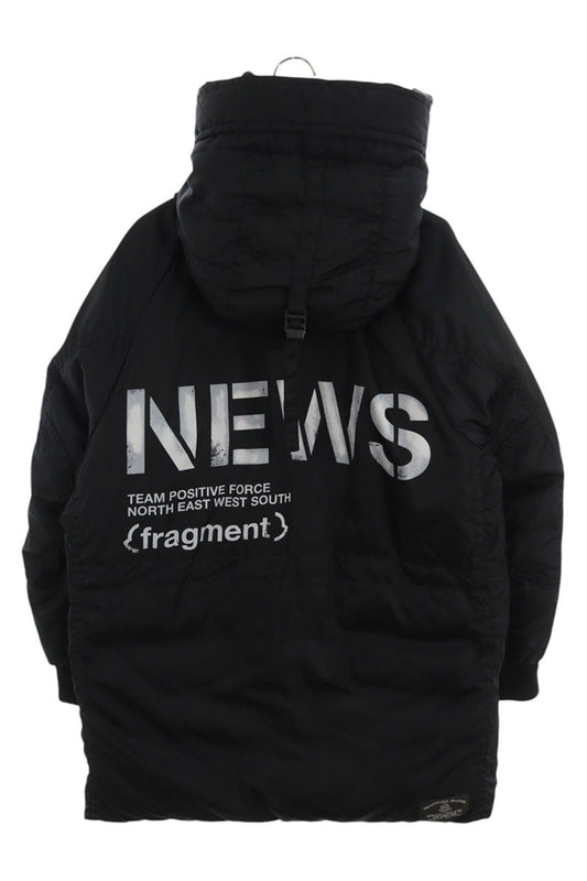Moncler Genius Back Print Long Down Jacket Black Size XS