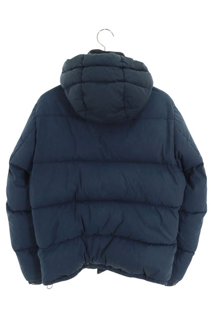 MONCLER V Distressed Hooded Down Jacket Blue Size 1