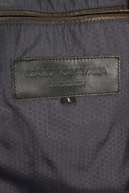 Isamu Katayama Backlash Leather Down Jacket Brown Size S