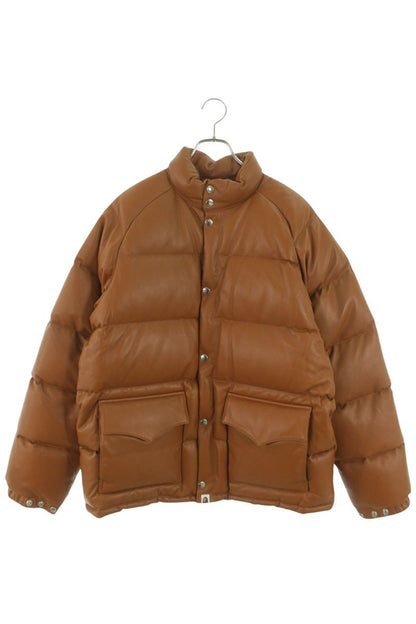 A BATHING APE 25th Anniv. Ltd Ed. Leather Down Brown Size L