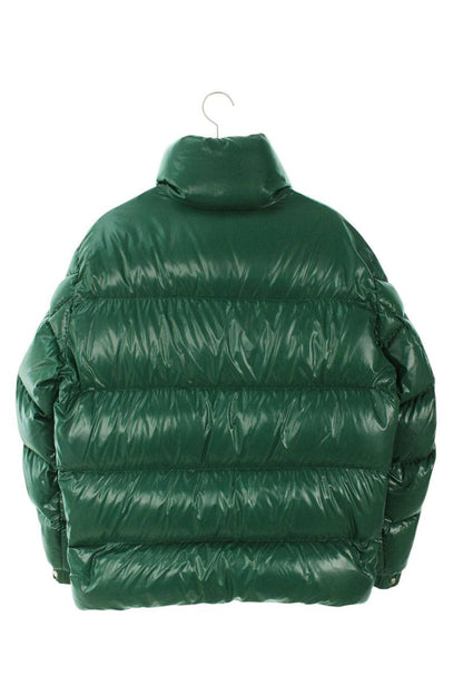 Moncler Logo Patchwork Down Jacket Green Size 4