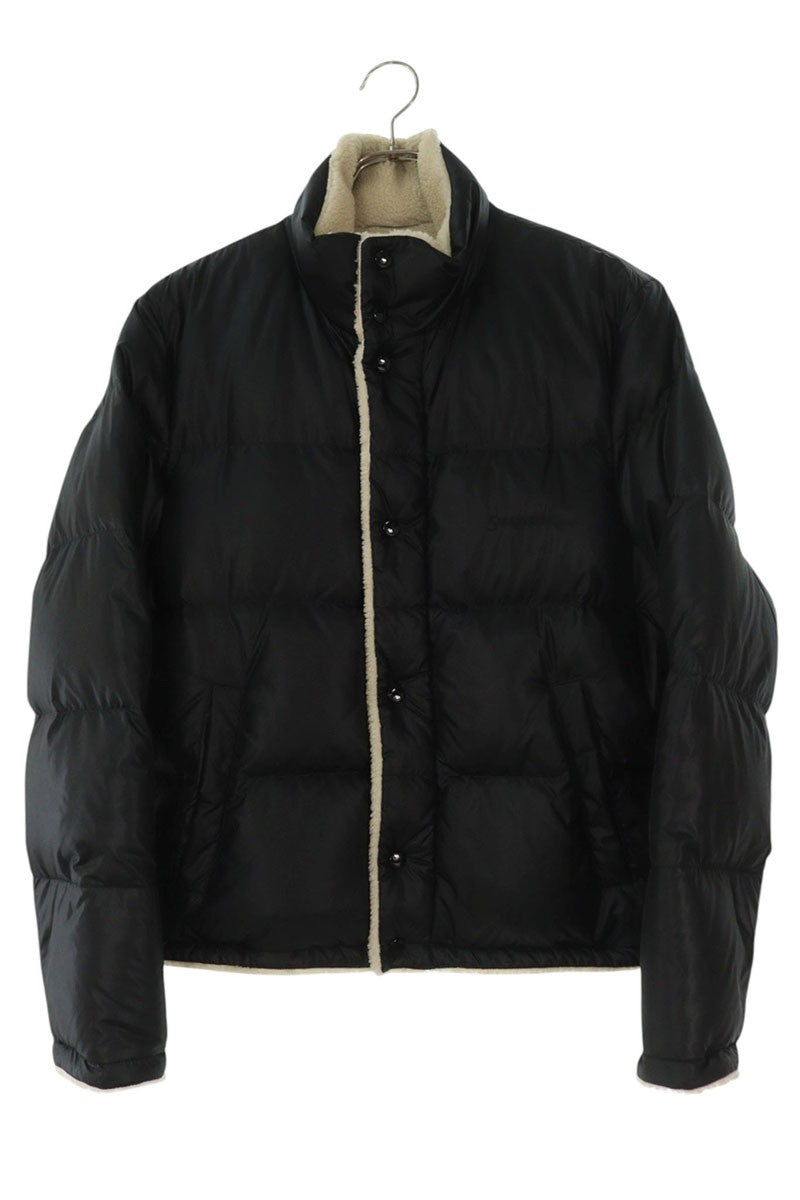 SAINT LAURENT PARIS Faux Shearling Puffer Down Black Size M