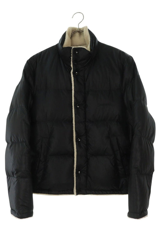 SAINT LAURENT PARIS Faux Shearling Puffer Down Black Size M