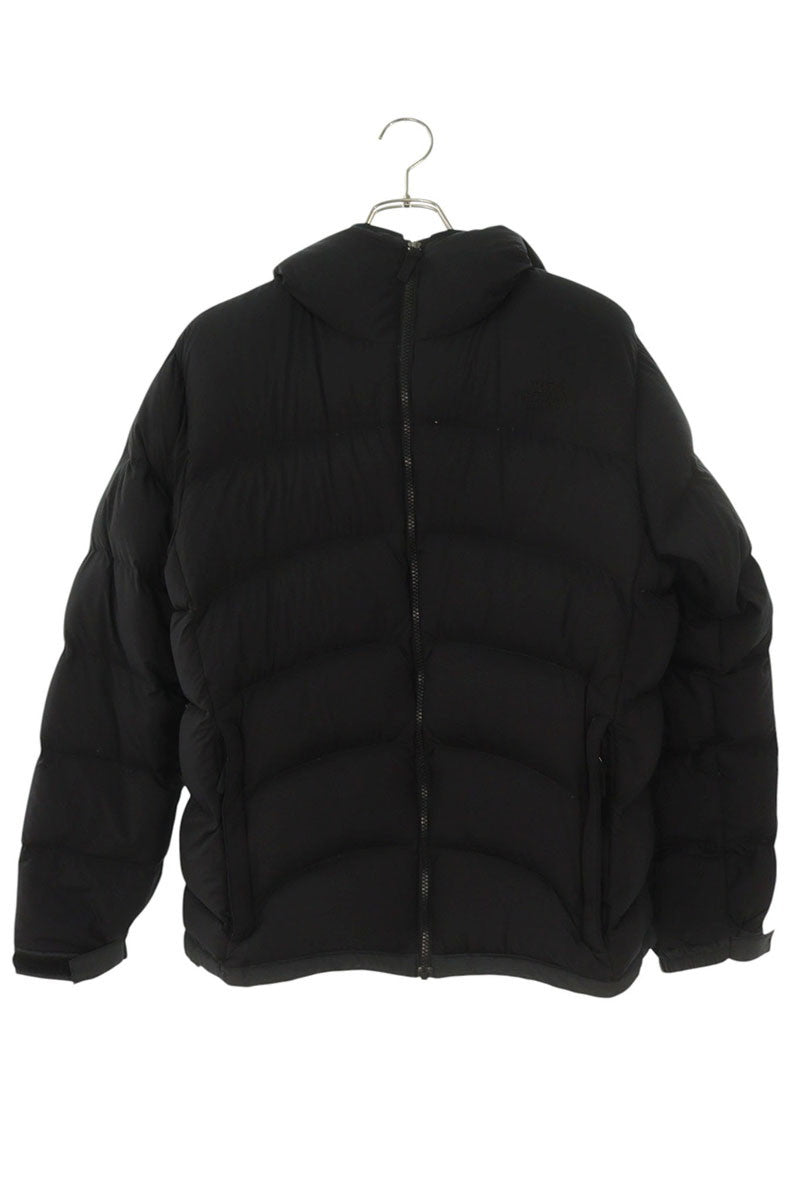 The North Face Hooded Zip Up Down Jacket Black Size L