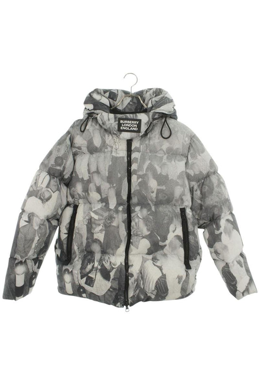 Burberry Print Down Jacket Gray Size L