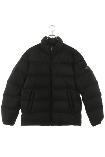 PRADA Sleeve Logo Plate Down Jacket Black Size L