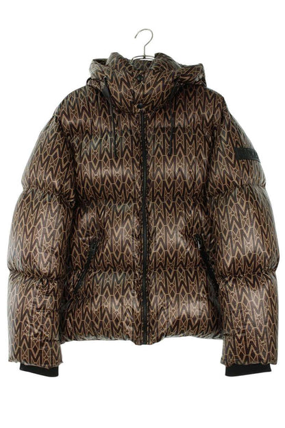 Mackage All-Over Print Down Jacket Brown Size 38