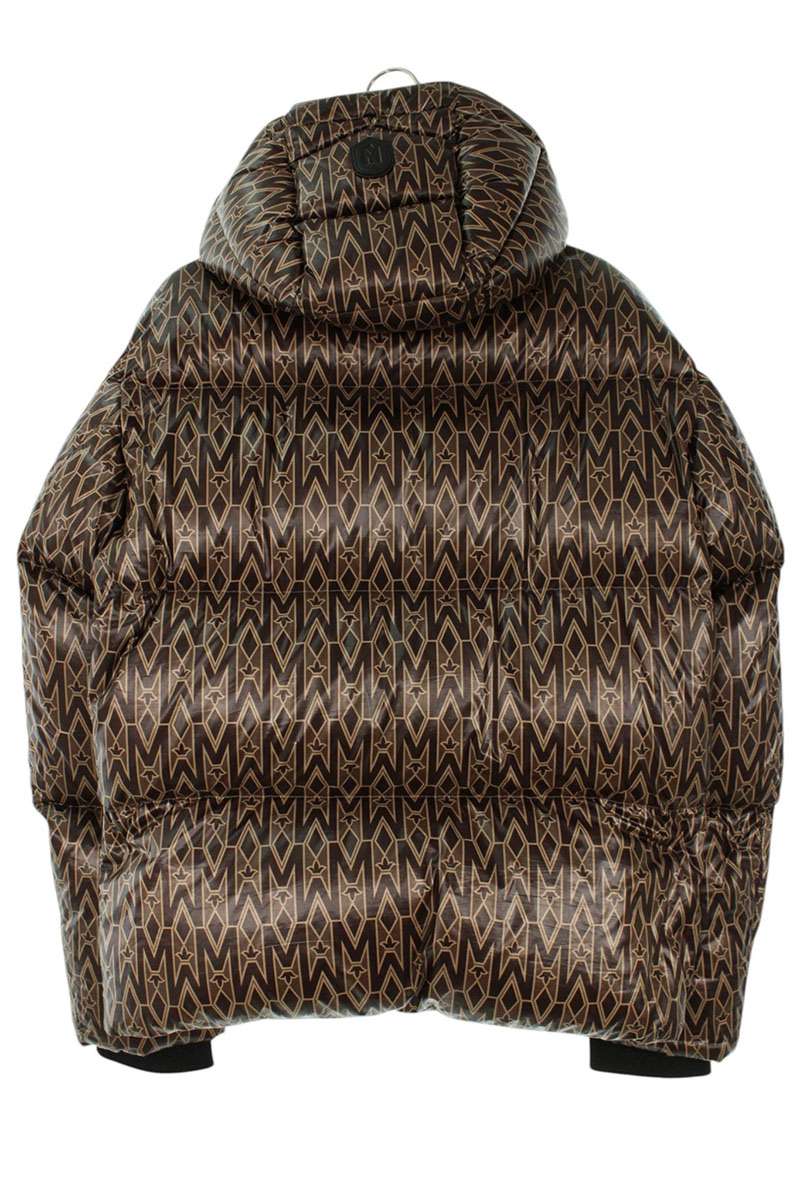 Mackage All-Over Print Down Jacket Brown Size 38