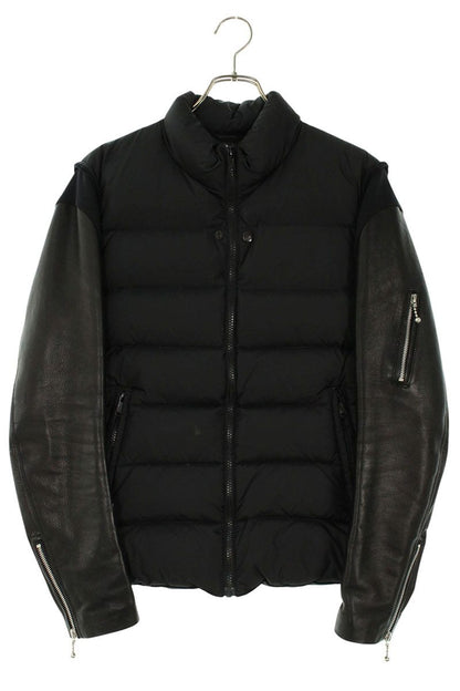 UNDERCOVER Sleeve Leather Down Jacket Black Size M