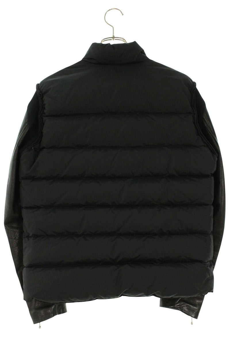 UNDERCOVER Sleeve Leather Down Jacket Black Size M