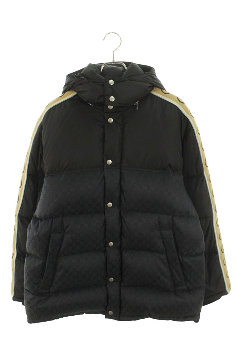 GUCCI GG Jacquard Nylon Down Jacket Black/Beige Size M