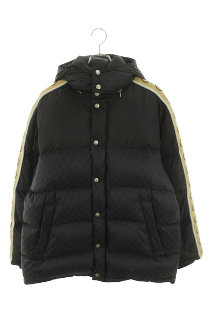 GUCCI GG Jacquard Nylon Down Jacket Black/Beige Size M