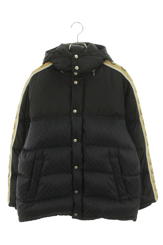 GUCCI GG Jacquard Nylon Down Jacket Black/Beige Size M