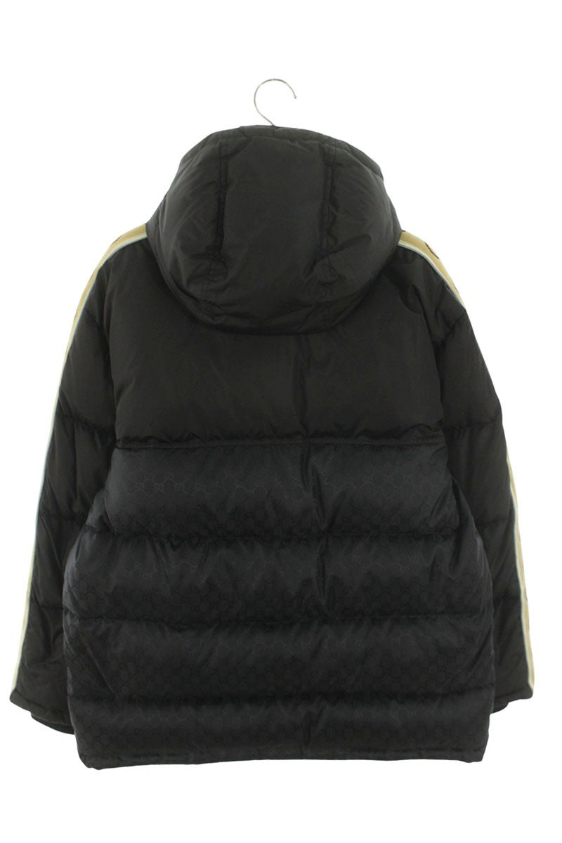 GUCCI GG Jacquard Nylon Down Jacket Black/Beige Size M