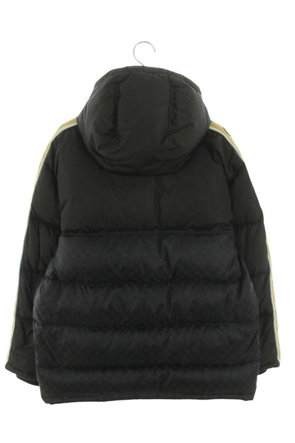 GUCCI GG Jacquard Nylon Down Jacket Black/Beige Size M