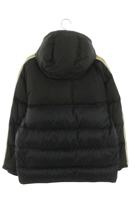 GUCCI GG Jacquard Nylon Down Jacket Black/Beige Size M