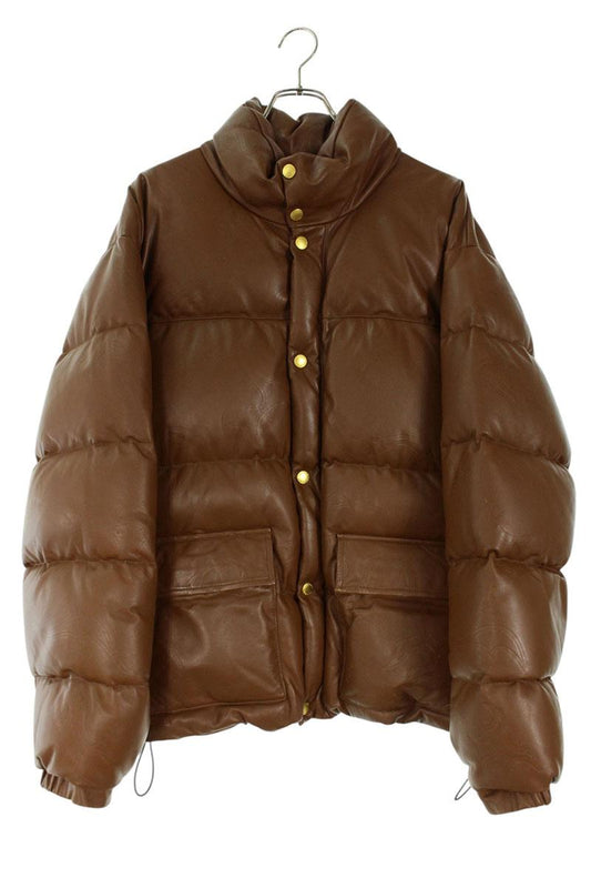 Golf Wang Leather Down Jacket Brown Size XL