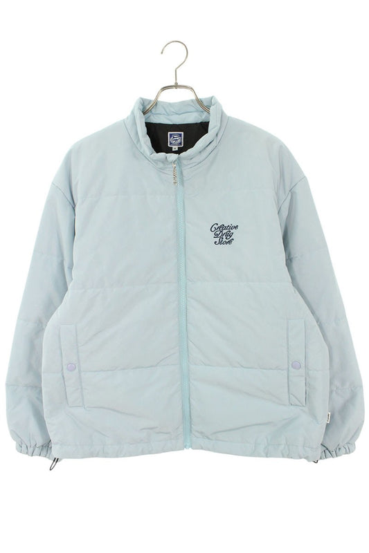 Verdy x Creative Drug Store Logo Embroidered Down Jacket Blue Size M