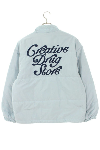 Verdy x Creative Drug Store Logo Embroidered Down Jacket Blue Size M