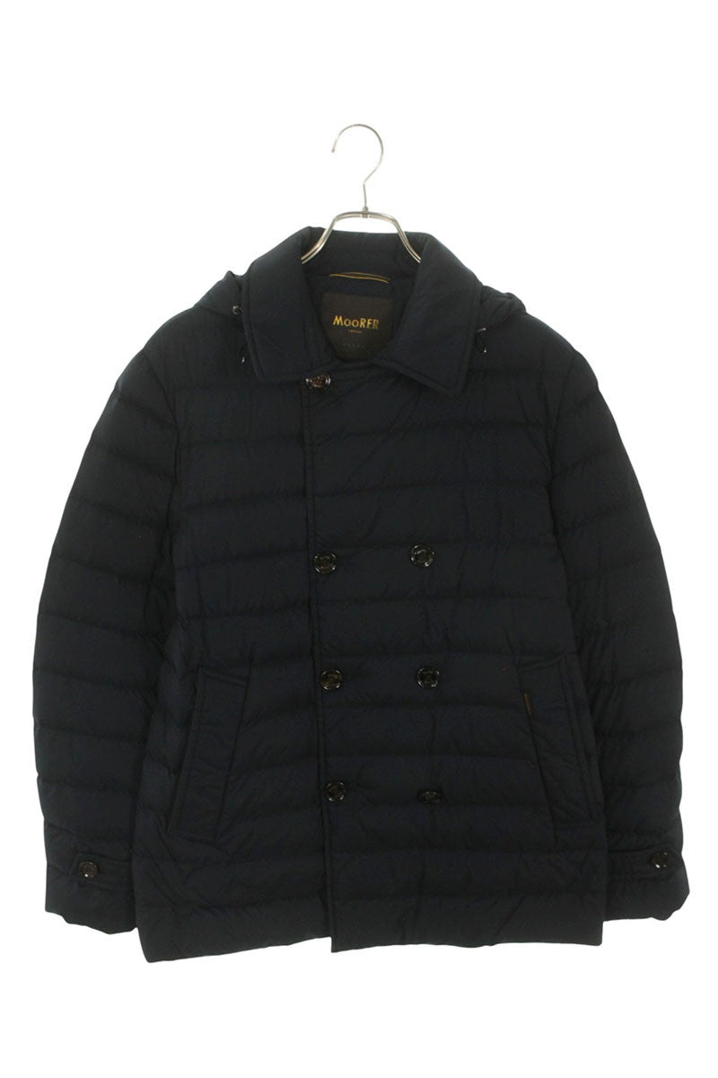 MooRER FRED Nylon Hooded Down Jacket Navy Size XL