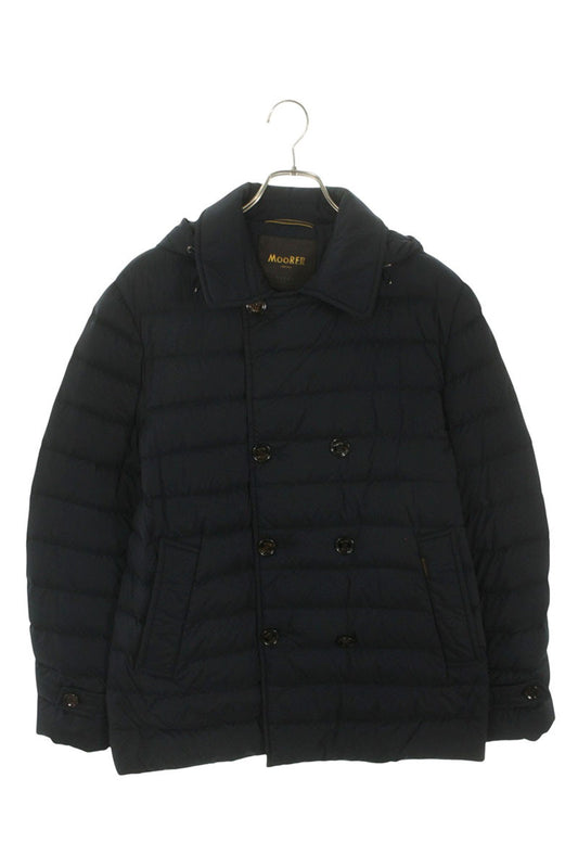 MooRER FRED Nylon Hooded Down Jacket Navy Size XL