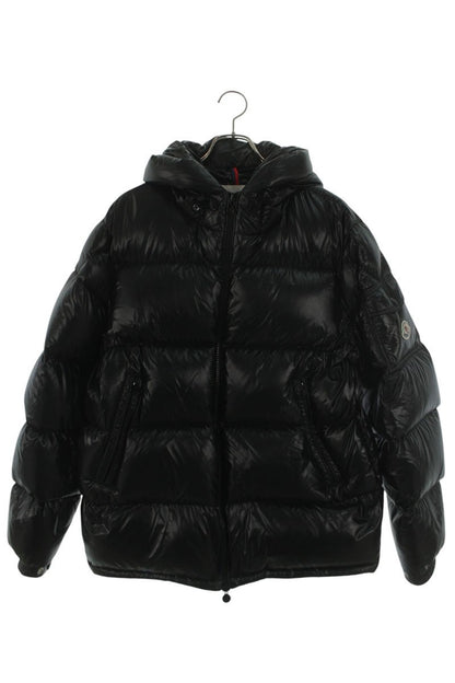 MONCLER Hooded Nylon Down Jacket Black Size 4