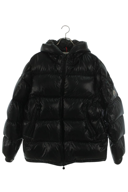 MONCLER Hooded Nylon Down Jacket Black Size 4