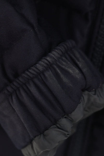 MONCLER Wool Zip-Up Down Jacket w/ Detachable Hood Size S