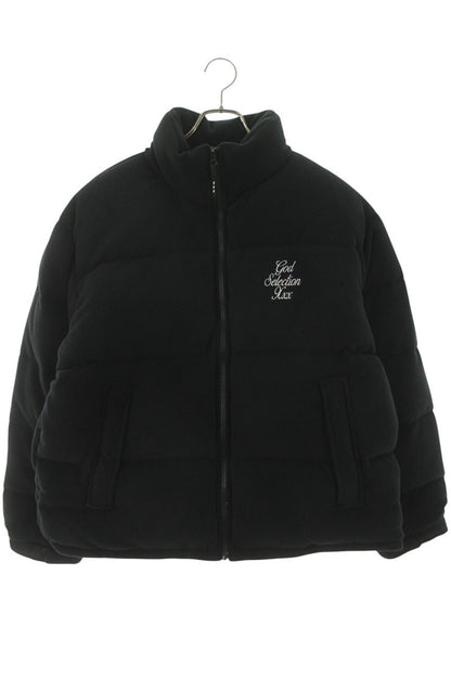GOD SELECTION XXX Logo Embroidered Down Jacket Black Size M