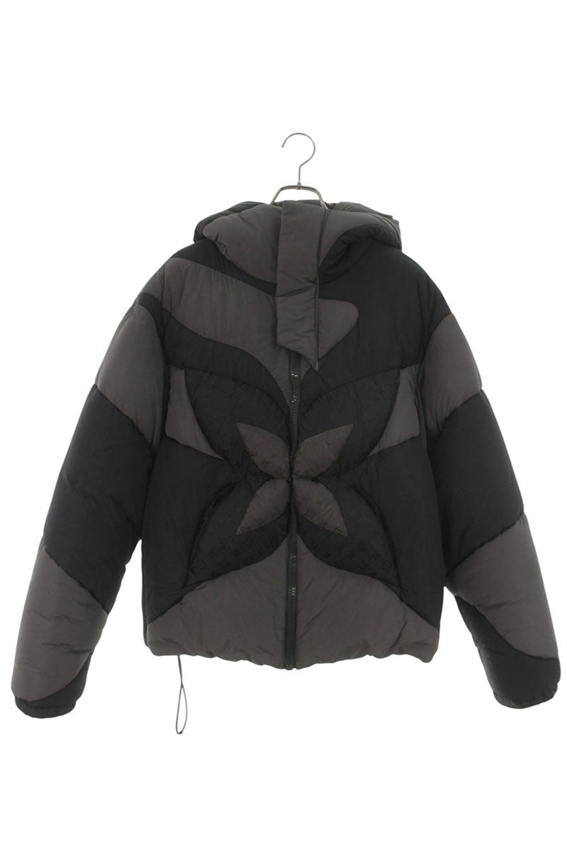 LOUIS VUITTON Monogram Flower Hooded Puffer Jacket Size M