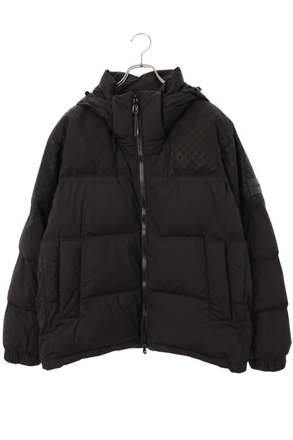 LOUIS VUITTON Monogram Jacquard Rubber Patch Down Jkt Size S