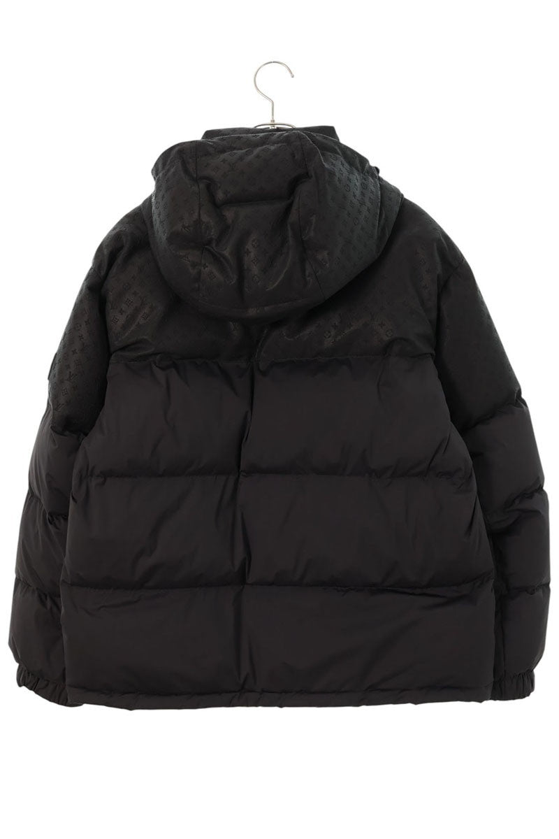 LOUIS VUITTON Monogram Jacquard Rubber Patch Down Jkt Size S
