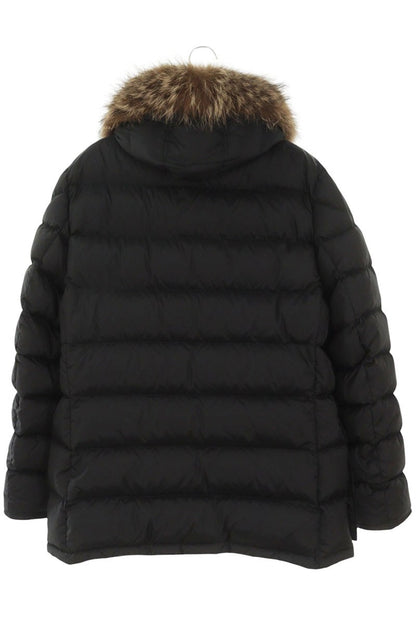 MONCLER Cluny Fur Hooded Down Jacket Black Size XL
