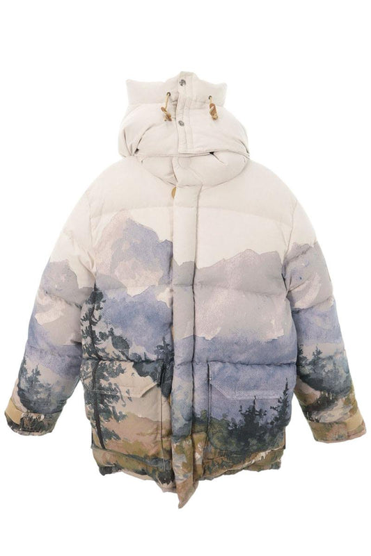 GUCCI x The North Face Trail Print Hooded Down Jacket Size M
