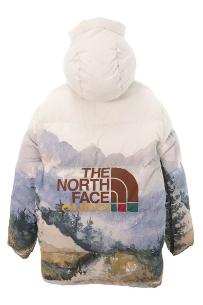 GUCCI x The North Face Trail Print Hooded Down Jacket Size M